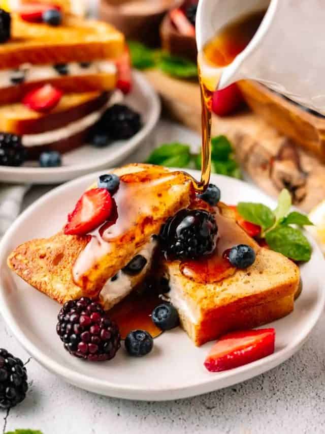 healthy stuffed french toast