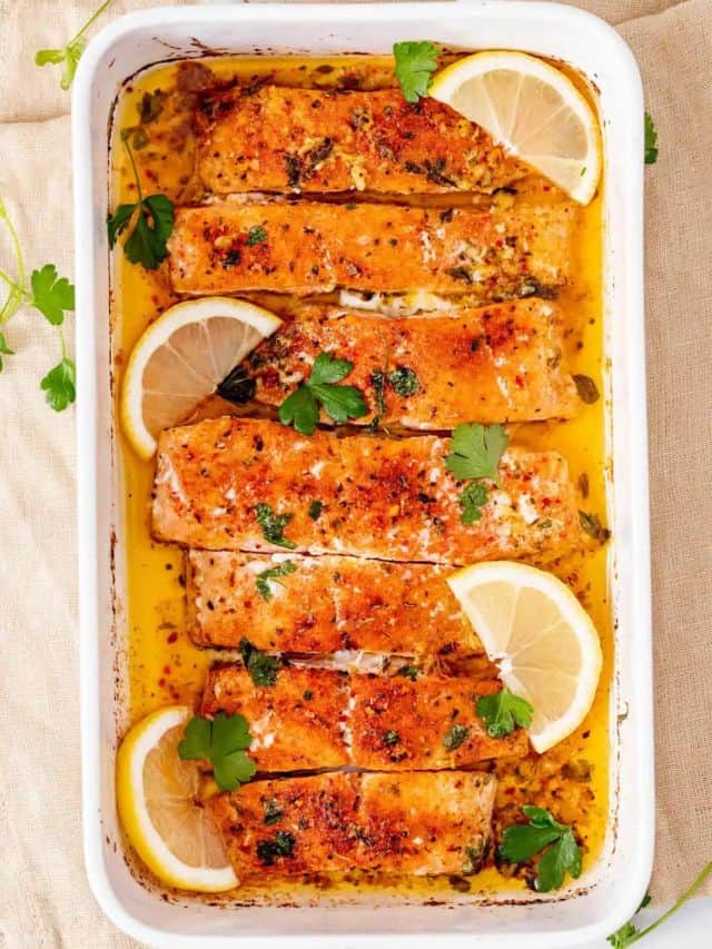 Lemon Garlic Butter Salmon Story - Dr. Davinah's Eats