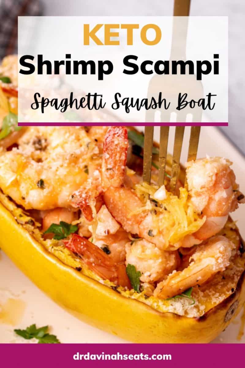 Spaghetti Squash with Shrimp Scampi pin image