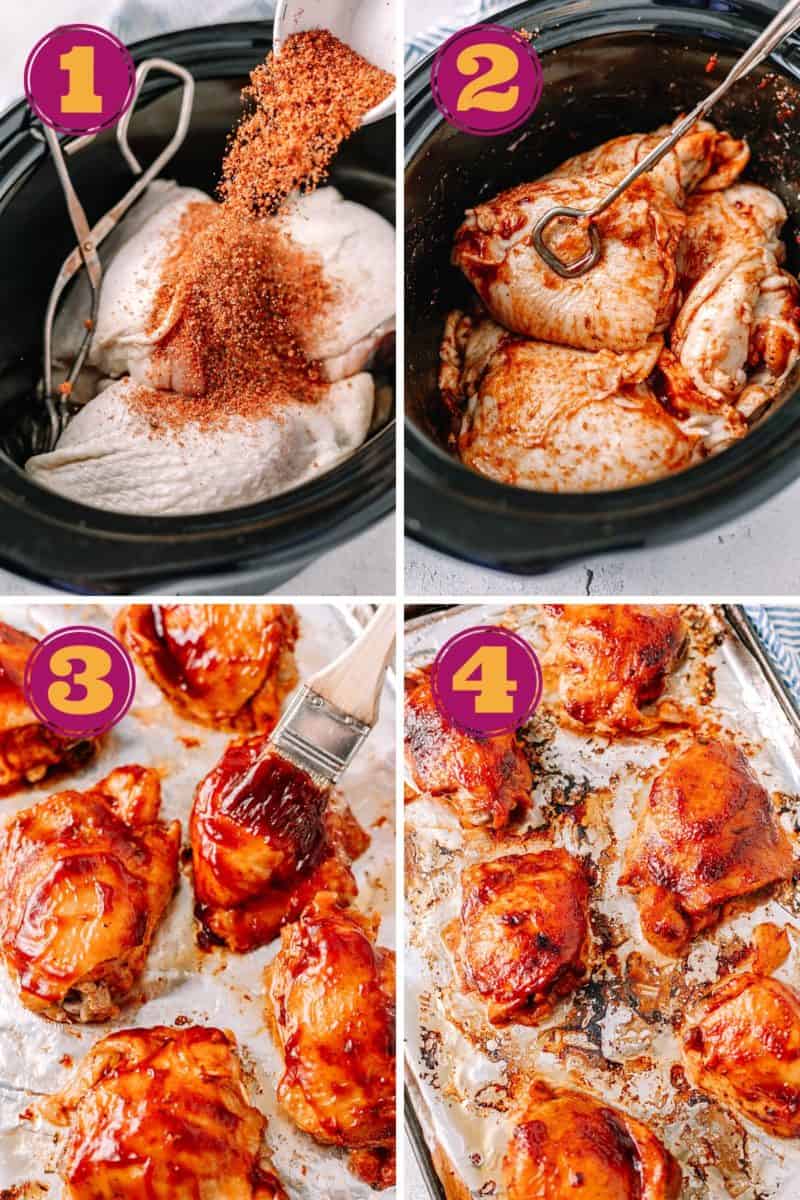 Crockpot BBQ Chicken Thighs Dr. Davinah's Eats