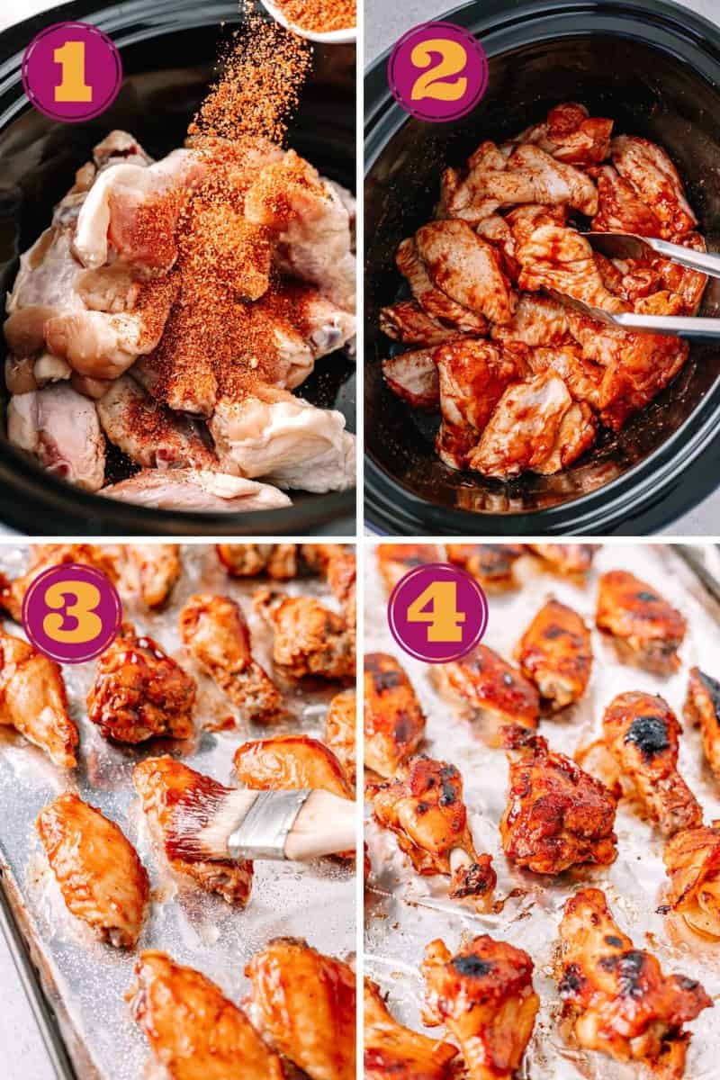 steps to make Crockpot BBQ Chicken Wings