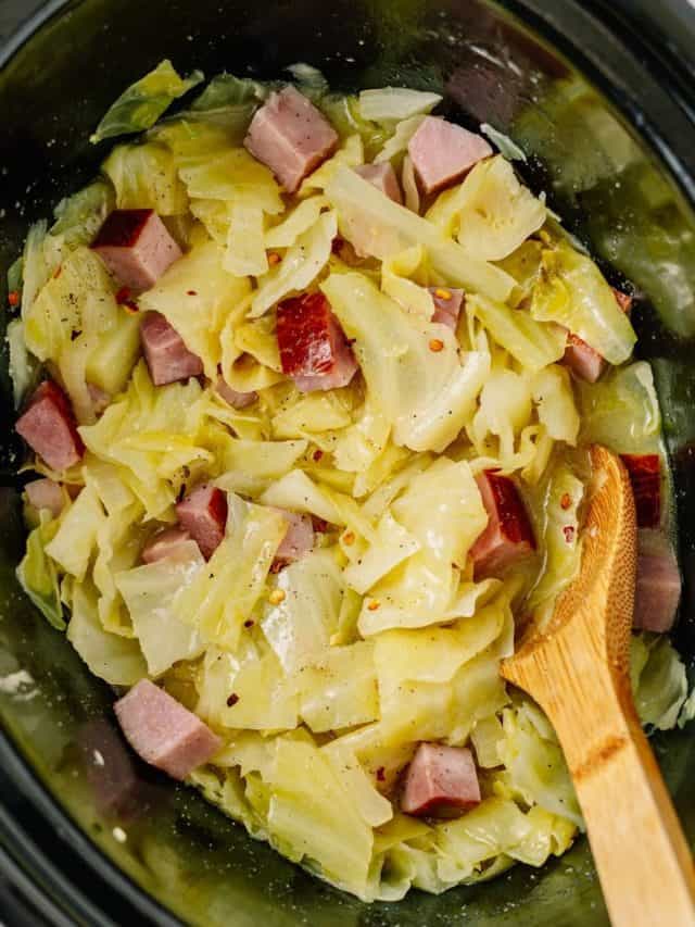 cabbage cooked in a crockpot
