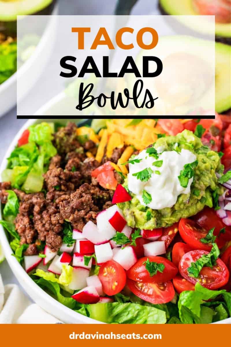 pinterest image for taco salad bowls