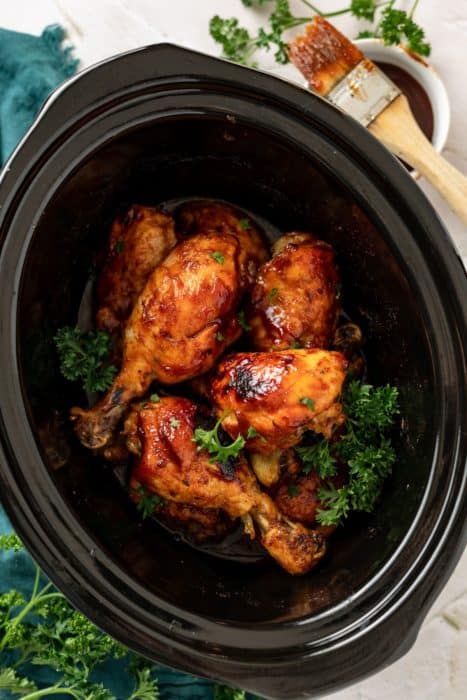 Crockpot BBQ Chicken Legs (Drumsticks) - Dr. Davinah's Eats