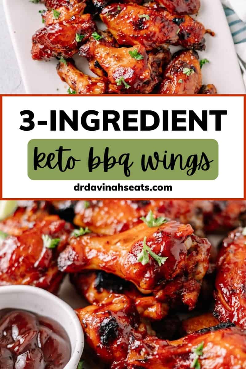 3 ingredient keto bbq chicken wings pinterest image