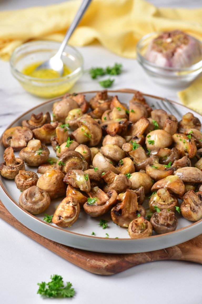 Air Fryer Mushrooms - Dr. Davinah's Eats