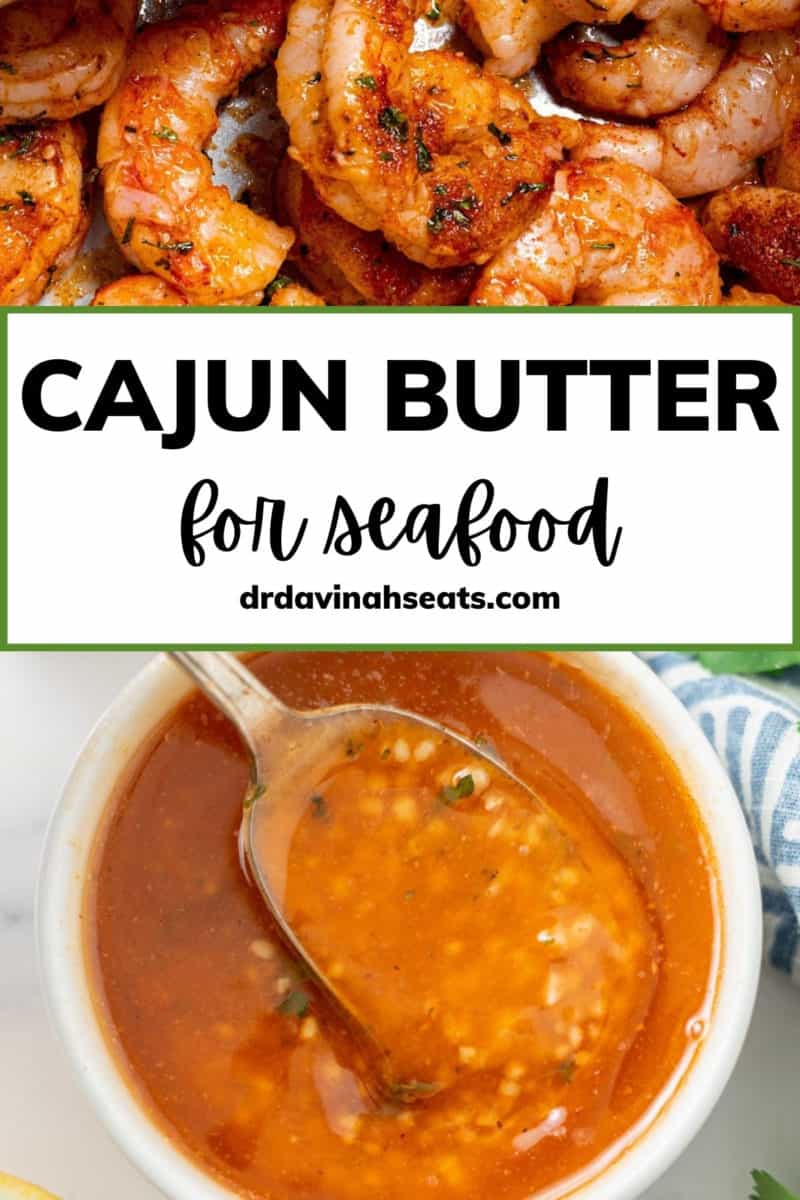 cajun butter for seafood pinterest image
