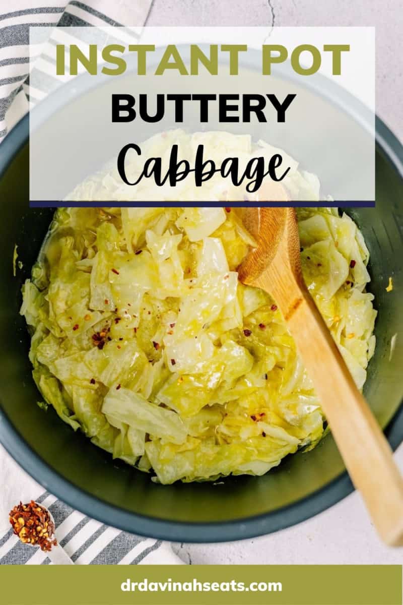 pinterest image for instant pot cabbage