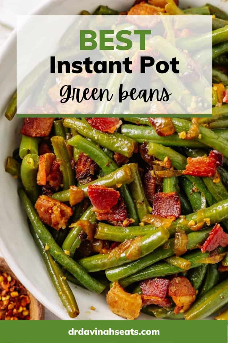 best instant pot green beans recipe pin image