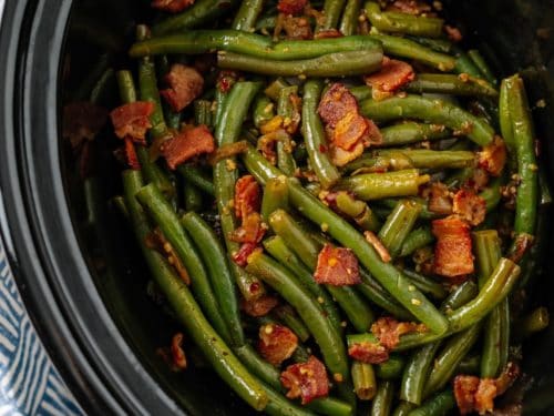 Crock Pot Green Beans with Bacon - Julie's Eats & Treats ®