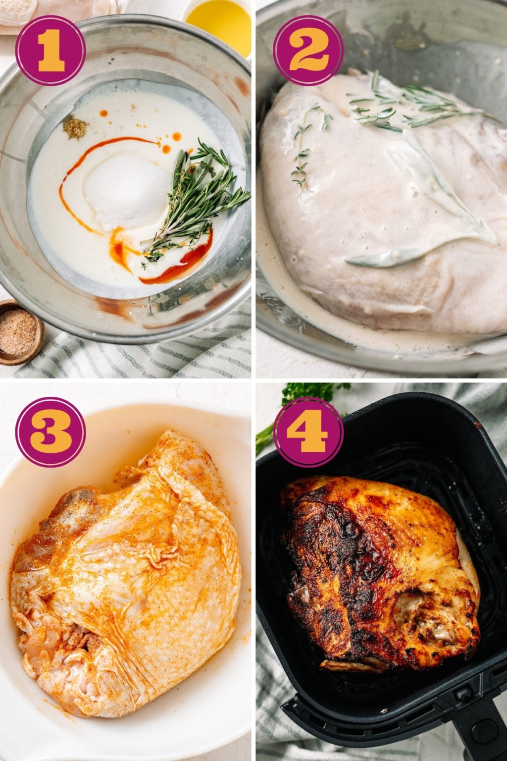 Juicy Air Fryer Turkey Breast - Dr. Davinah's Eats