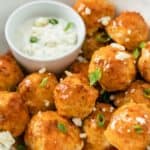 Bowl of Keto Buffalo Chicken Meatballs – Low-carb and delicious