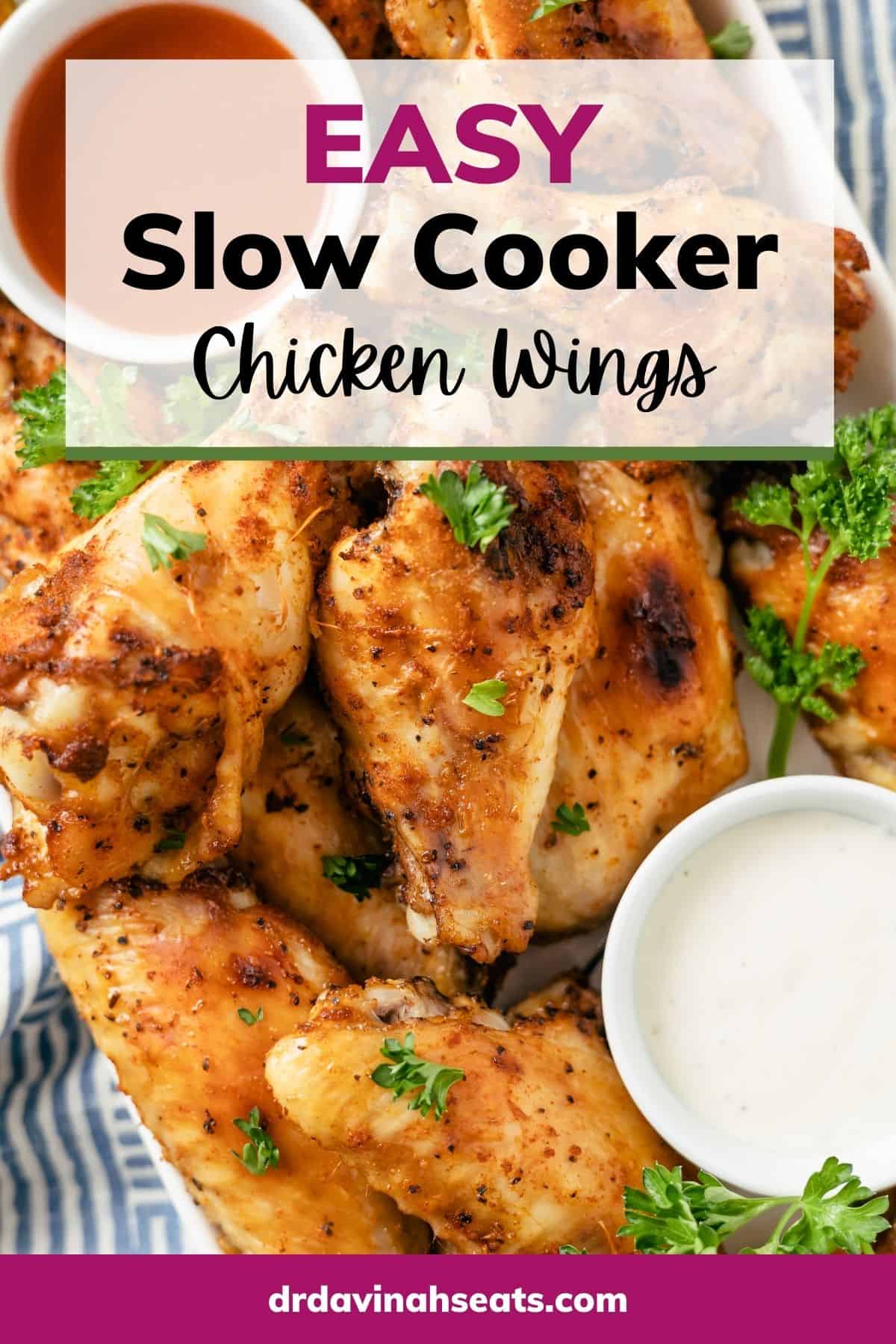 Slow Cooker Chicken Wings Dr. Davinah's Eats