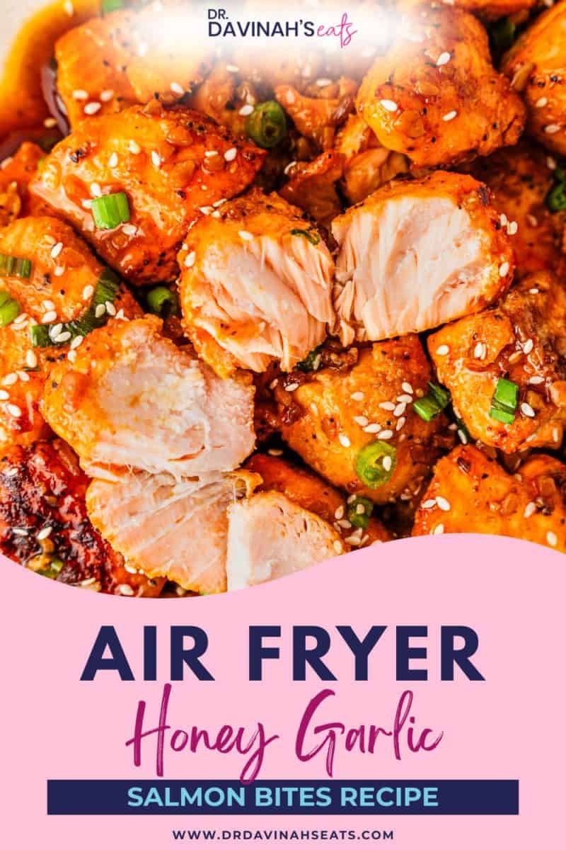 tender honey garlic salmon bites with sweet honey garlic glaze