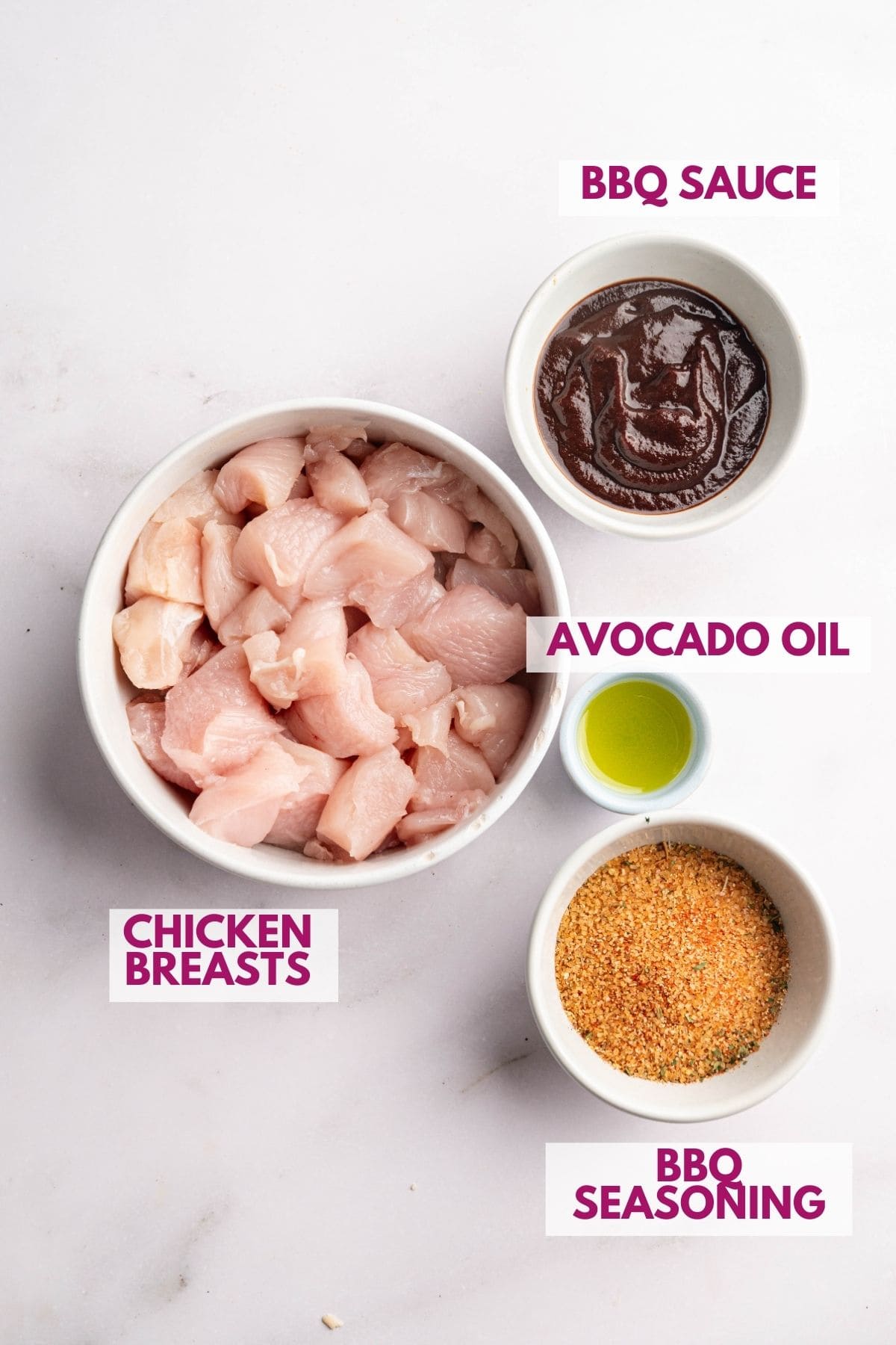 ingredients to make BBQ chicken bites