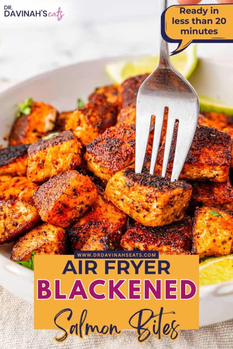 Blackened salmon bites with crispy crust and tender flaky center
