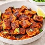 Juicy blackened salmon cubes with bold smoky flavor