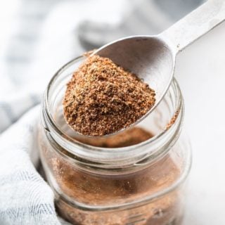 DIY blackened seasoning mix prepared and stored in a jar