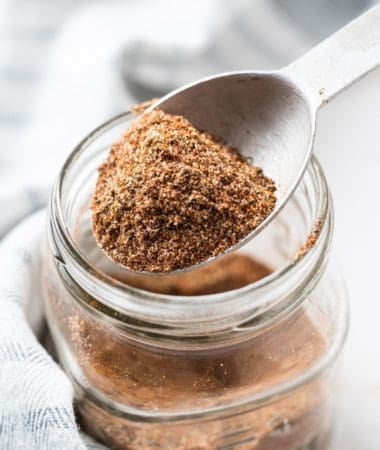 DIY blackened seasoning mix prepared and stored in a jar