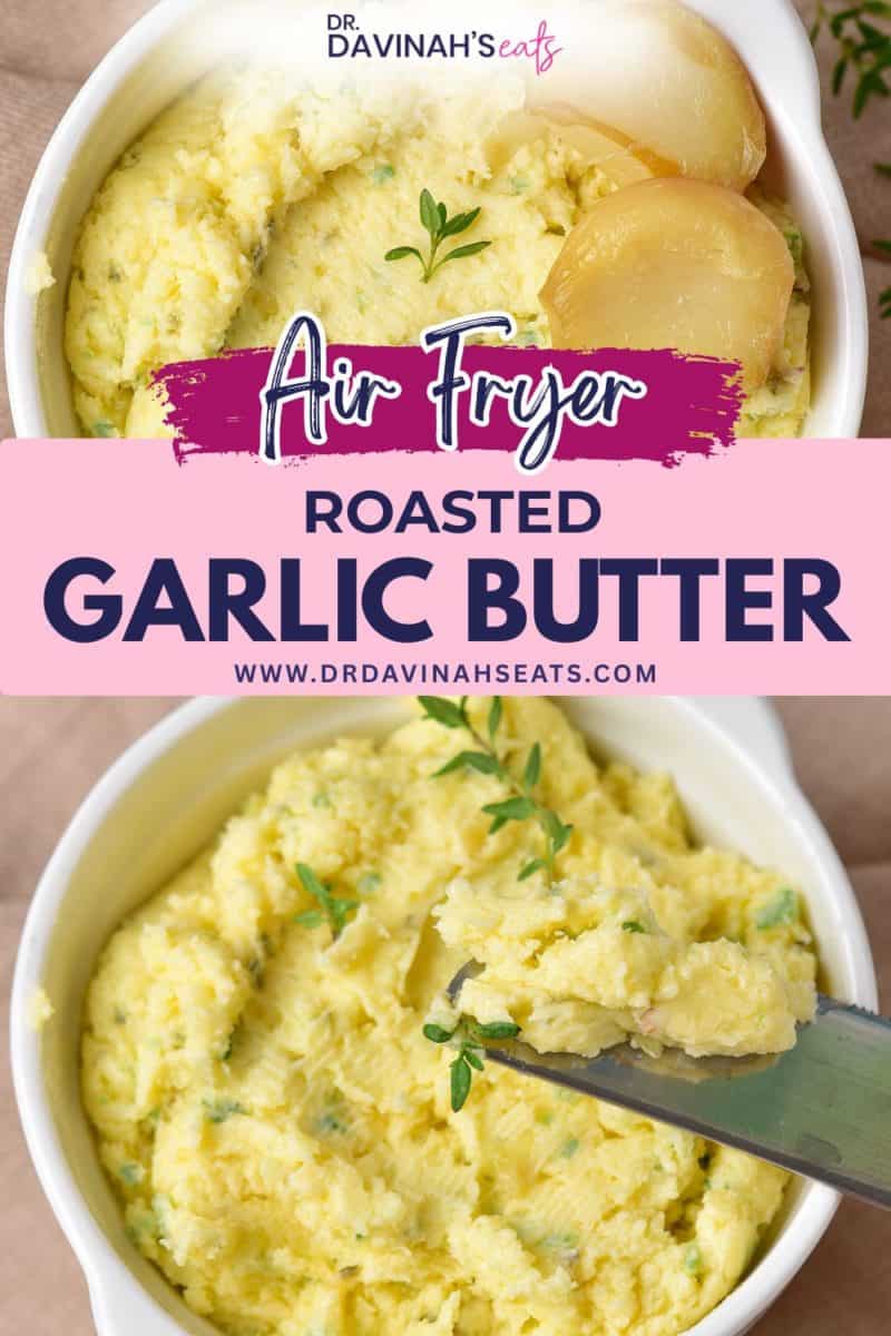 Garlic butter made with roasted cloves, served in a bowl