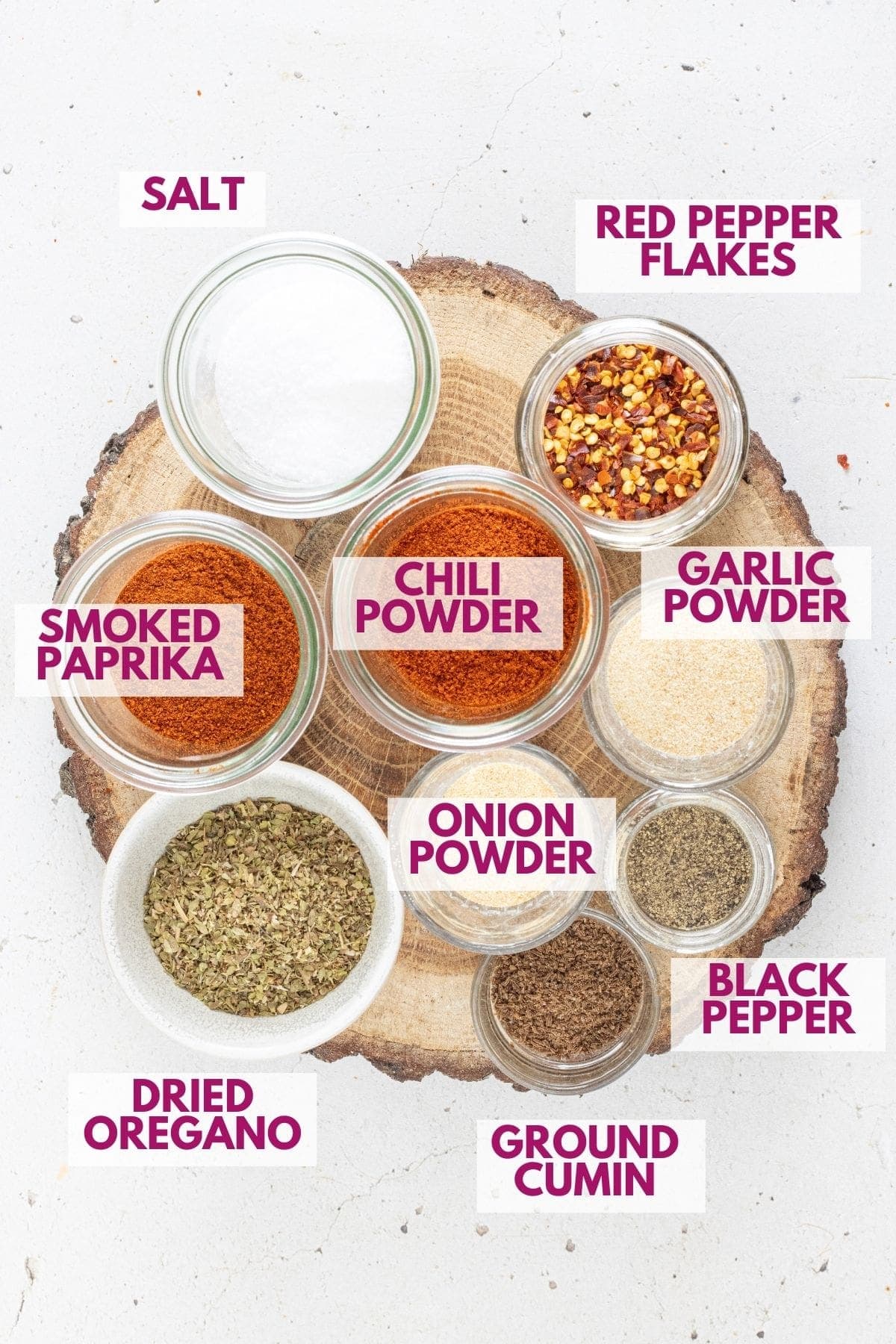 ingredients to make Fajita Seasoning