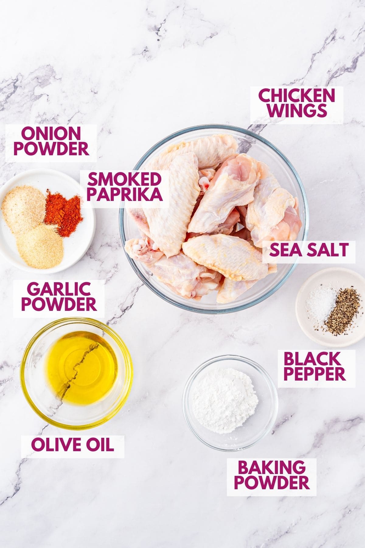 ingredients to marinade honey garlic chicken wings