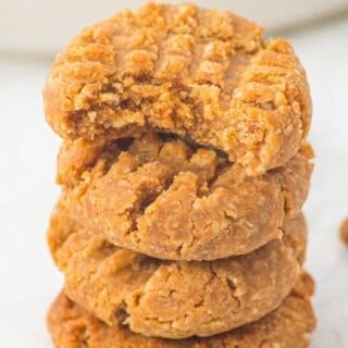 Rustic almond flour peanut butter cookies with crisp edges