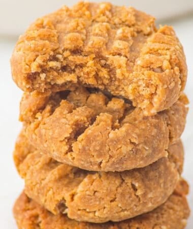 Rustic almond flour peanut butter cookies with crisp edges