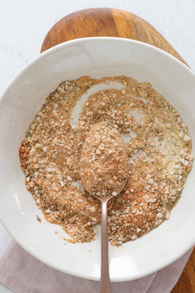 Savory burger spice blend used to season homemade burger patties