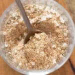 Homemade burger seasoning made with garlic, onion, smoked paprika, and black pepper.