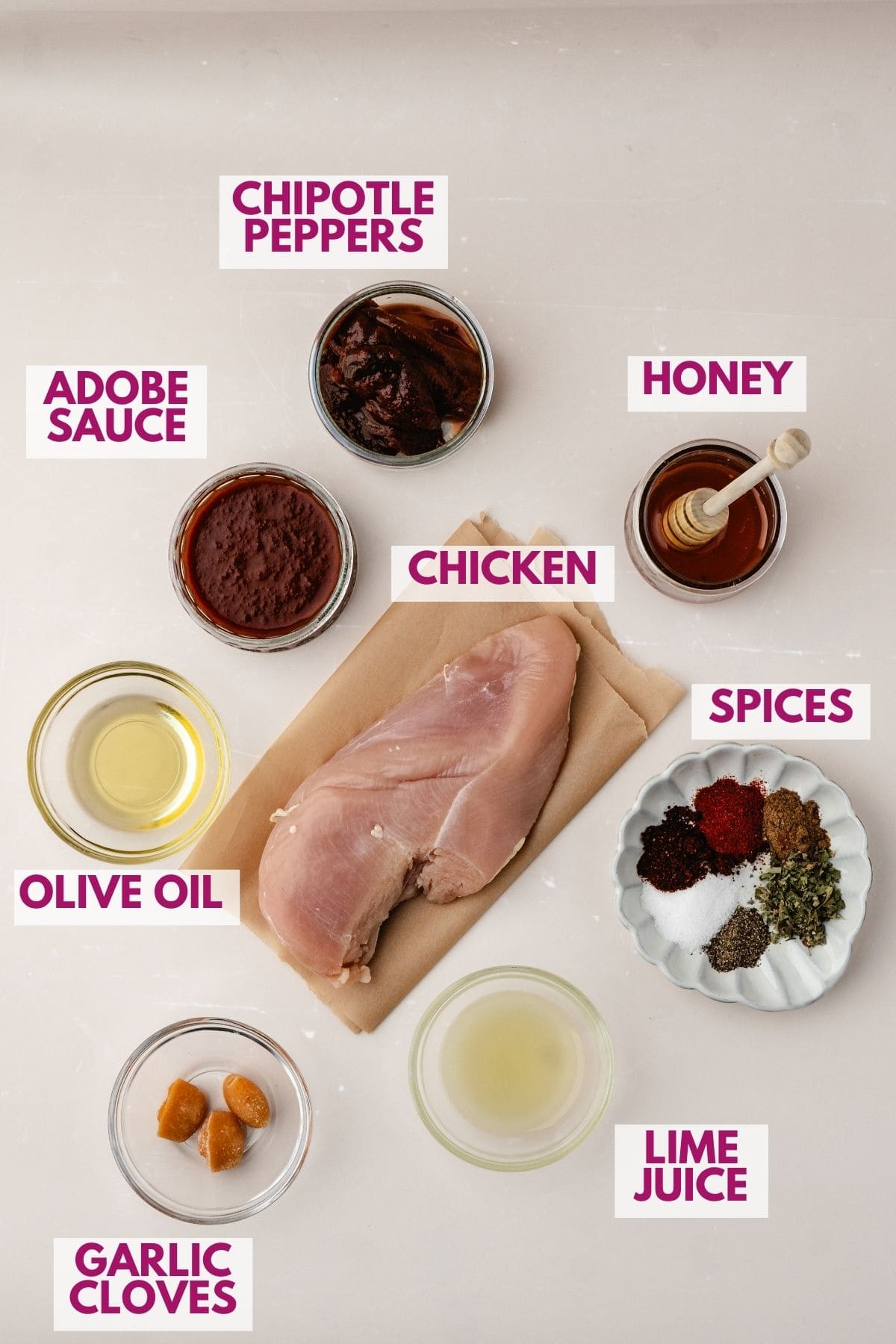 ingredients to make chipotle chicken recipe