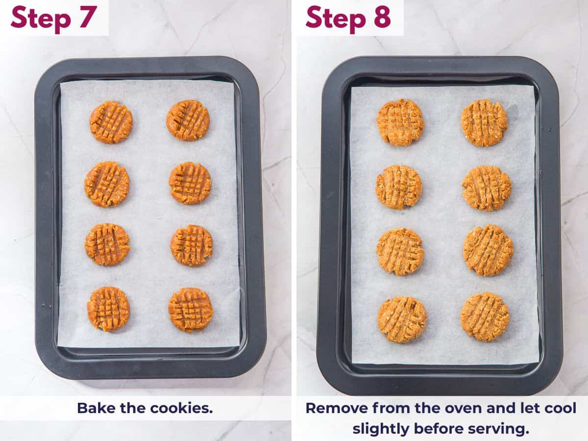 Peanut butter cookies cooling before serving