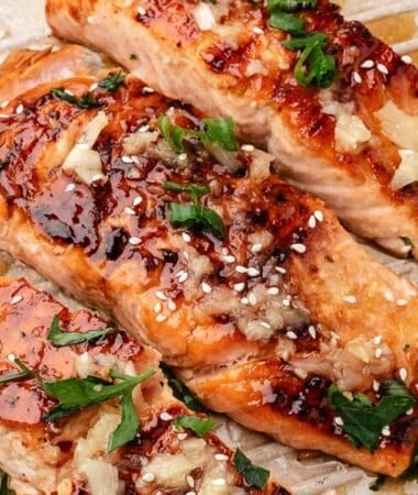 Pan-seared miso salmon with sweet-savory glaze