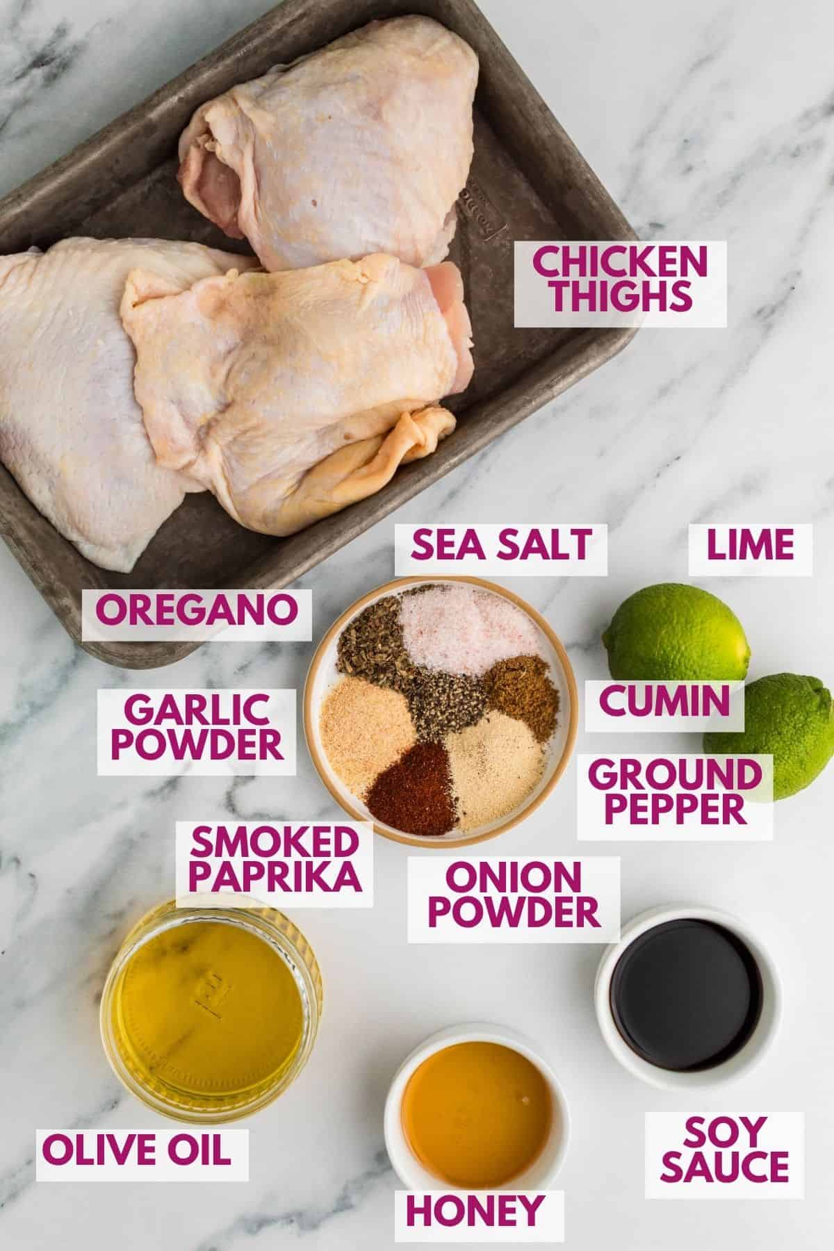 ingredients to make Peruvian chicken