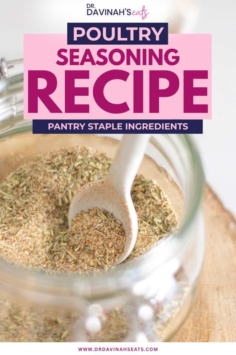 Homemade herb and spice poultry seasoning for roasting meats