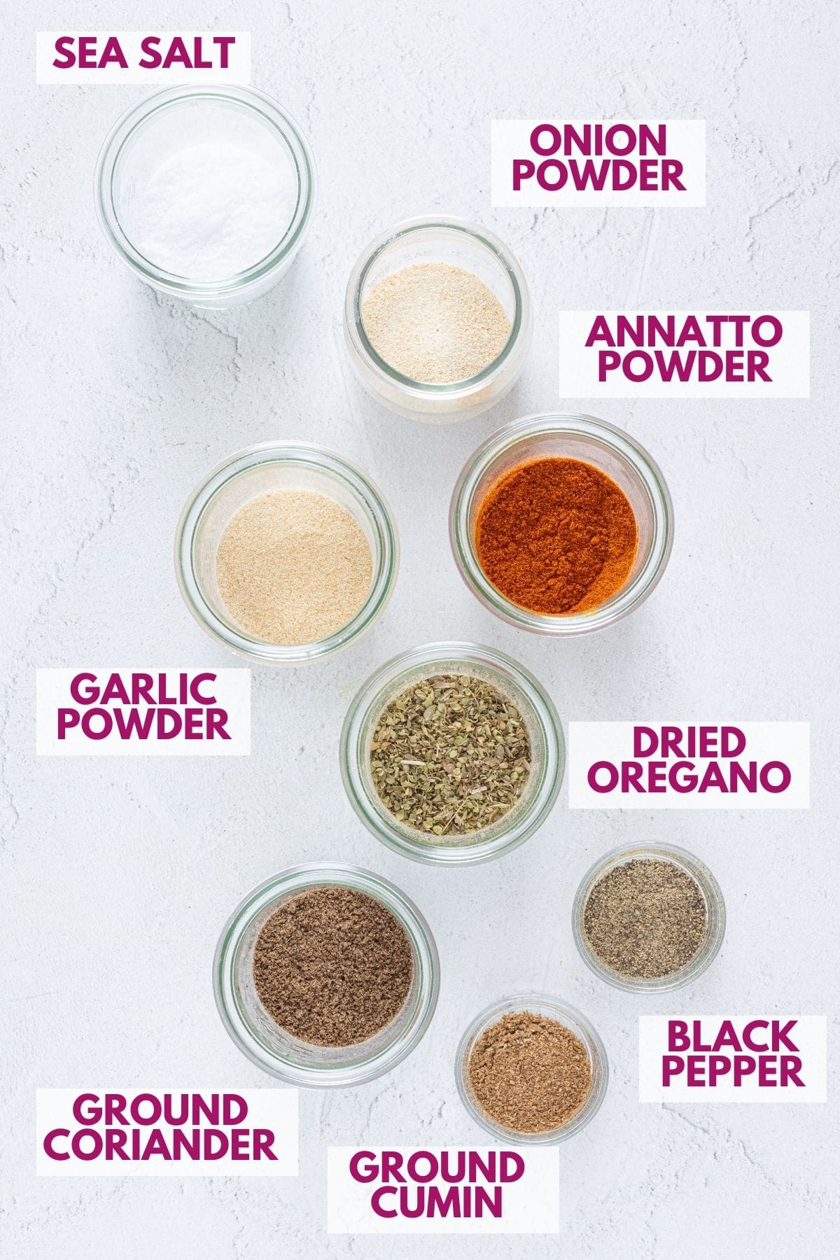 ingredients to make sazon seasoning