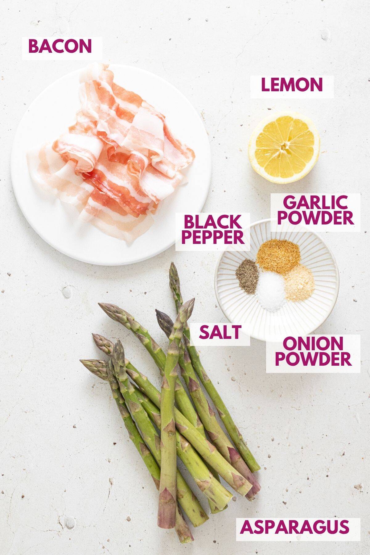 ingredients to make asparagus with bacon