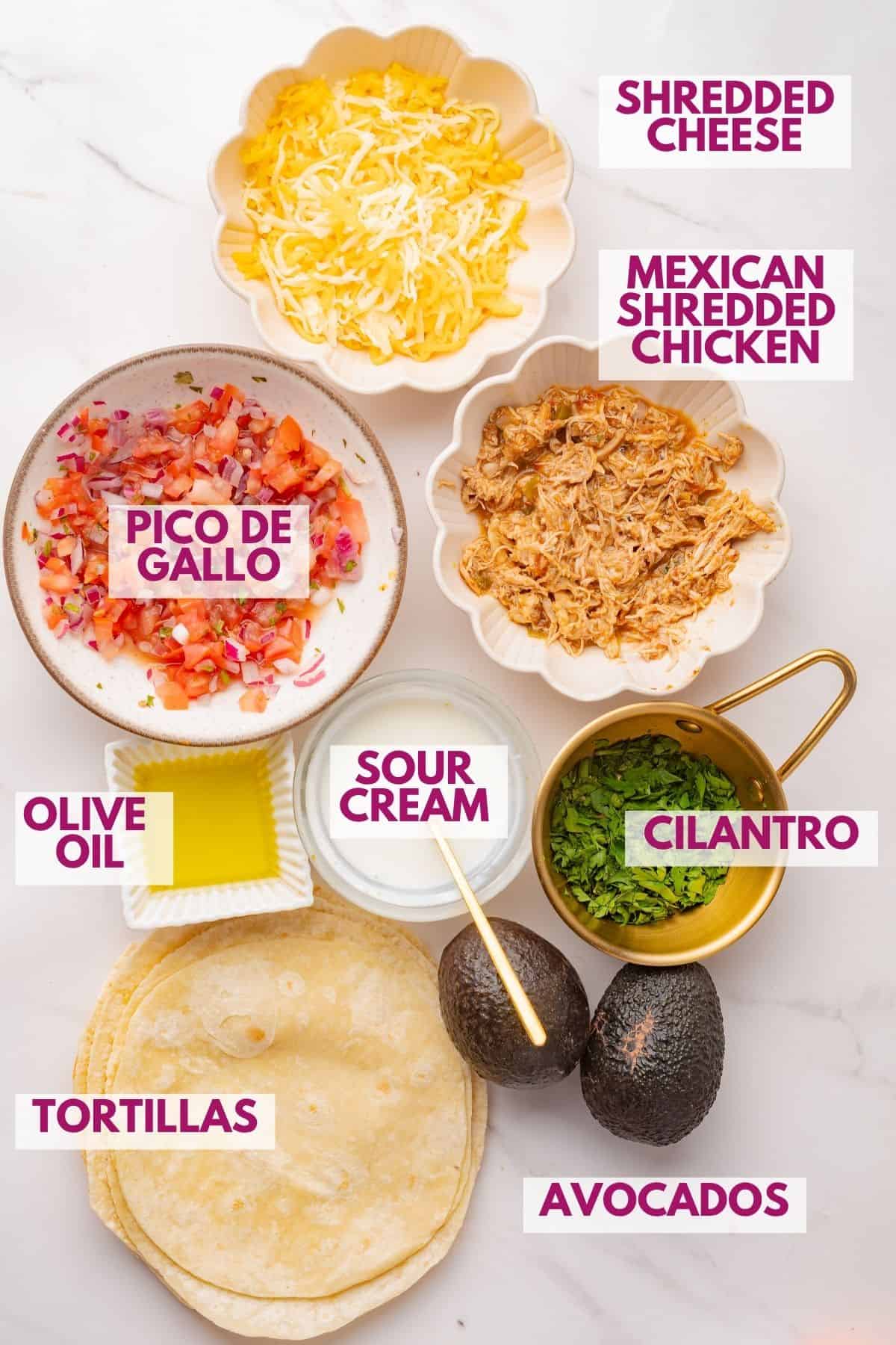 ingredients to make baked chicken tacos