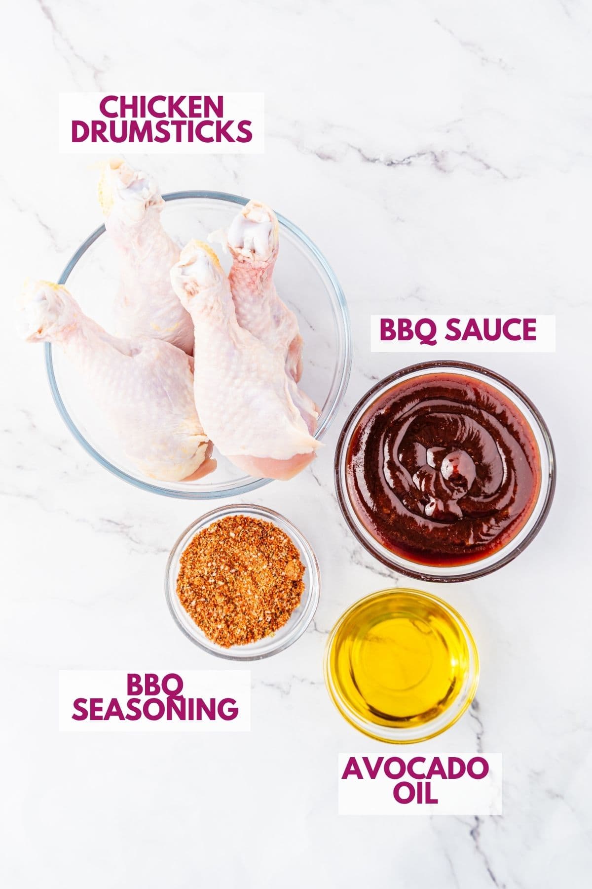 ingredients to make bbq oven chicken drumsticks
