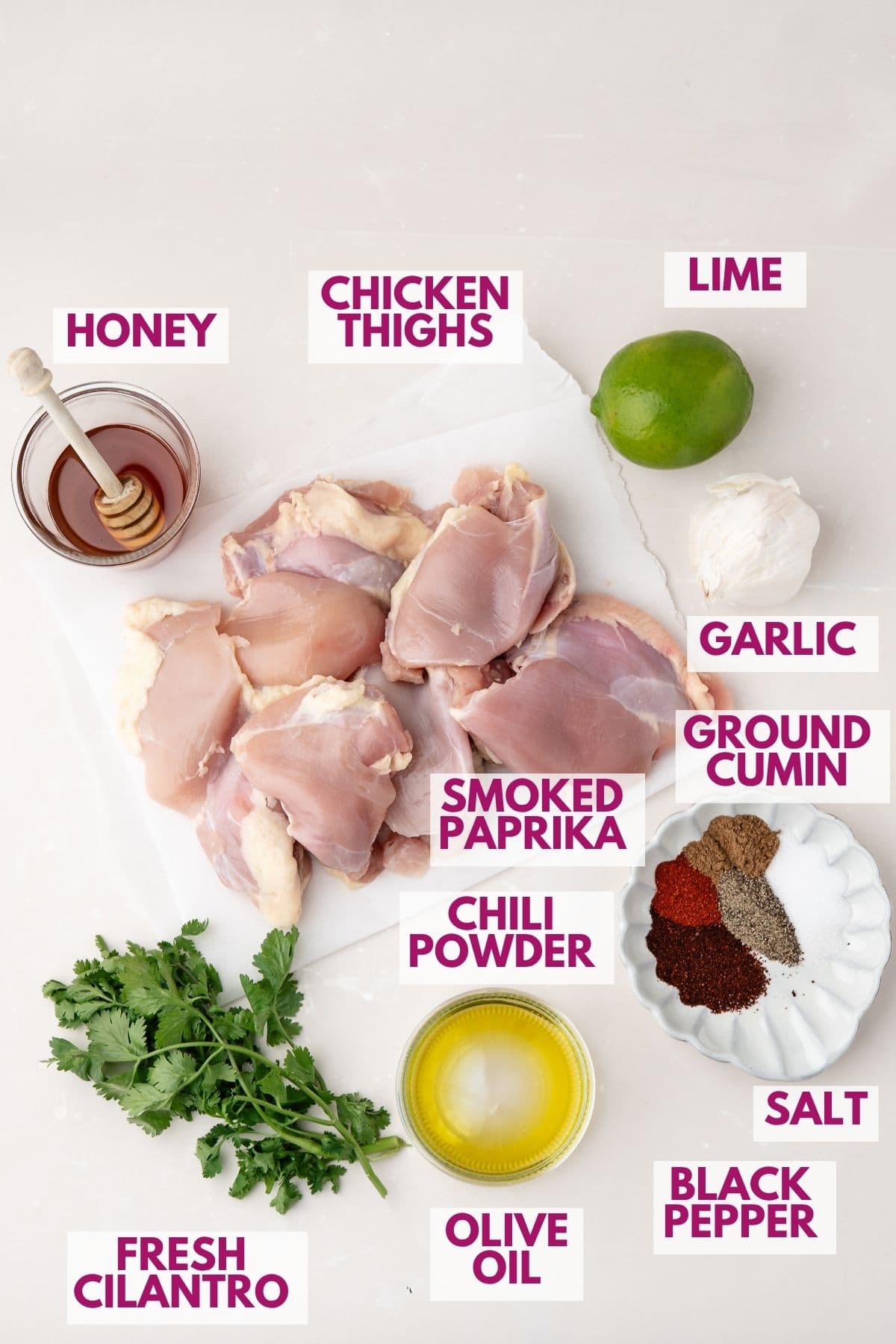 Tender chicken with cilantro, lime, and smoky spices