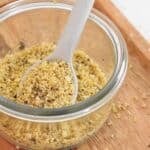 Lemon pepper seasoning with coarse texture and bold flavor