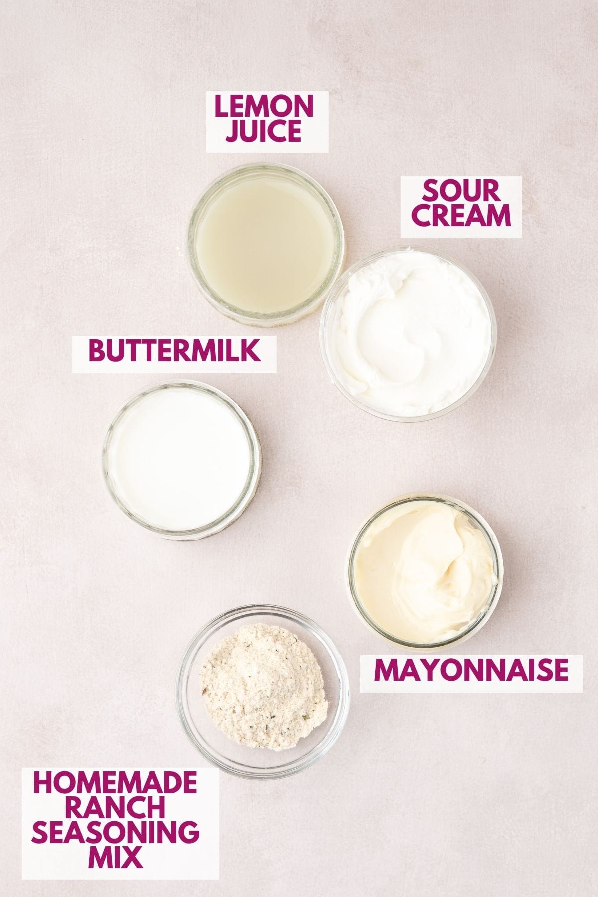simple ingredients to make ranch dressing