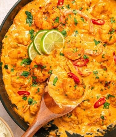 Easy red curry shrimp with bold spices and tender shrimp