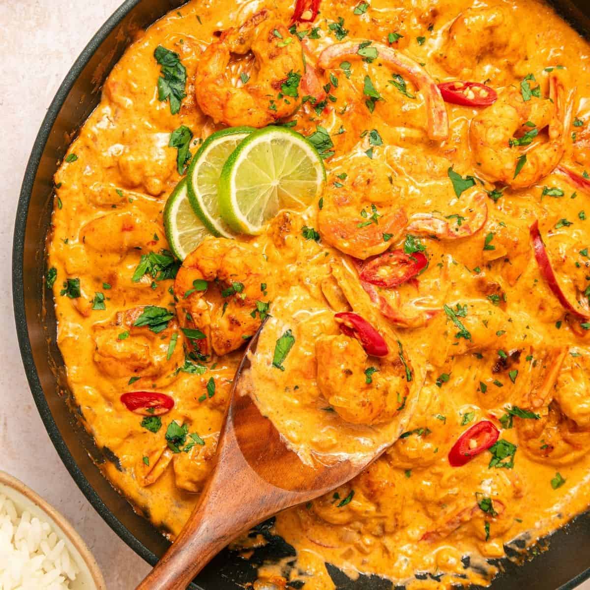 Easy red curry shrimp with bold spices and tender shrimp