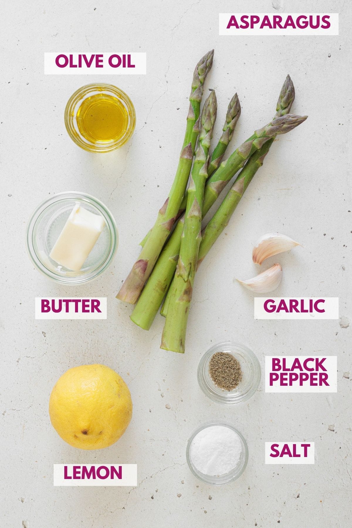 ingredients to make sauteed asparagus