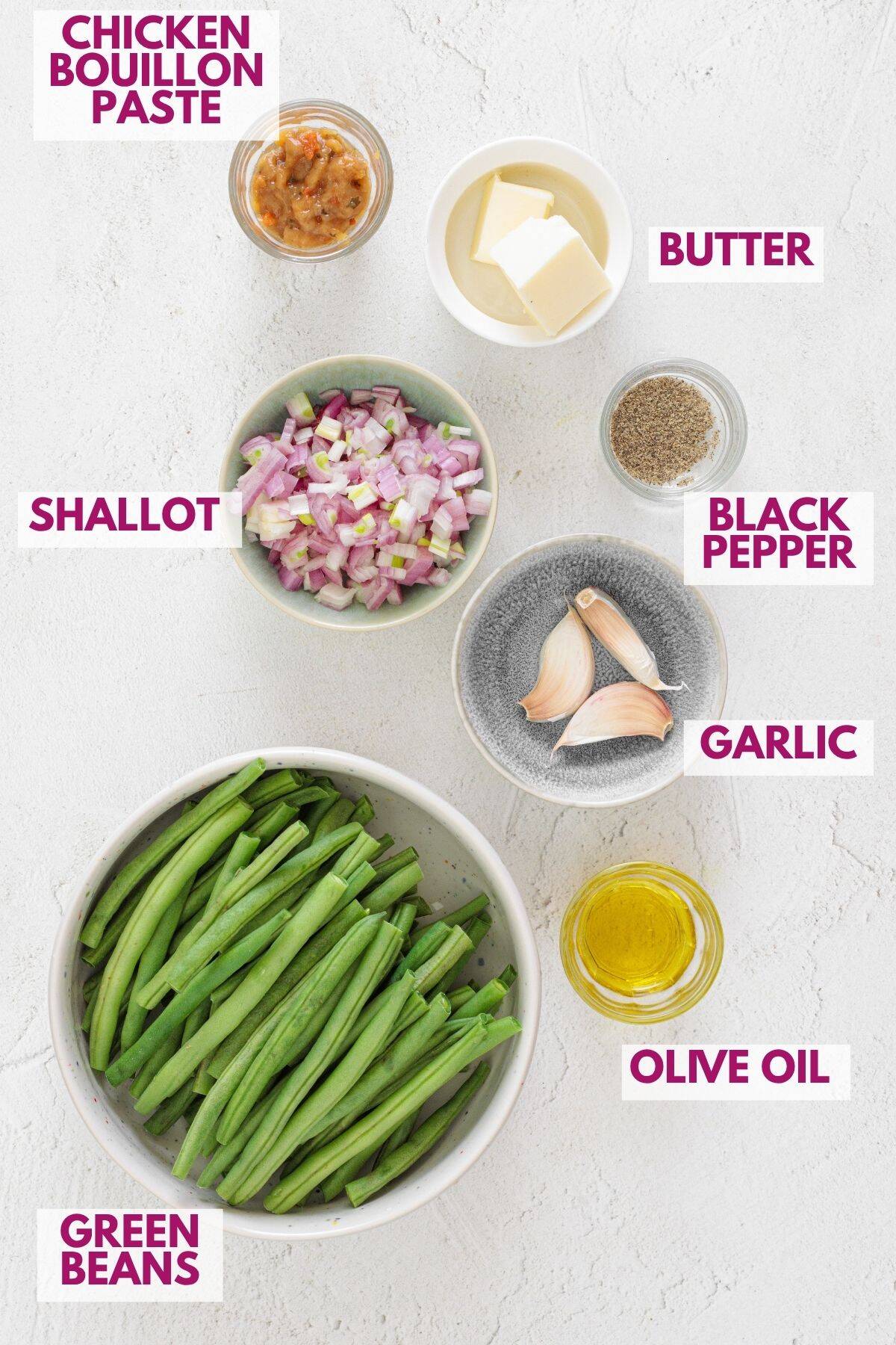 ingredients to make sauteed green beans