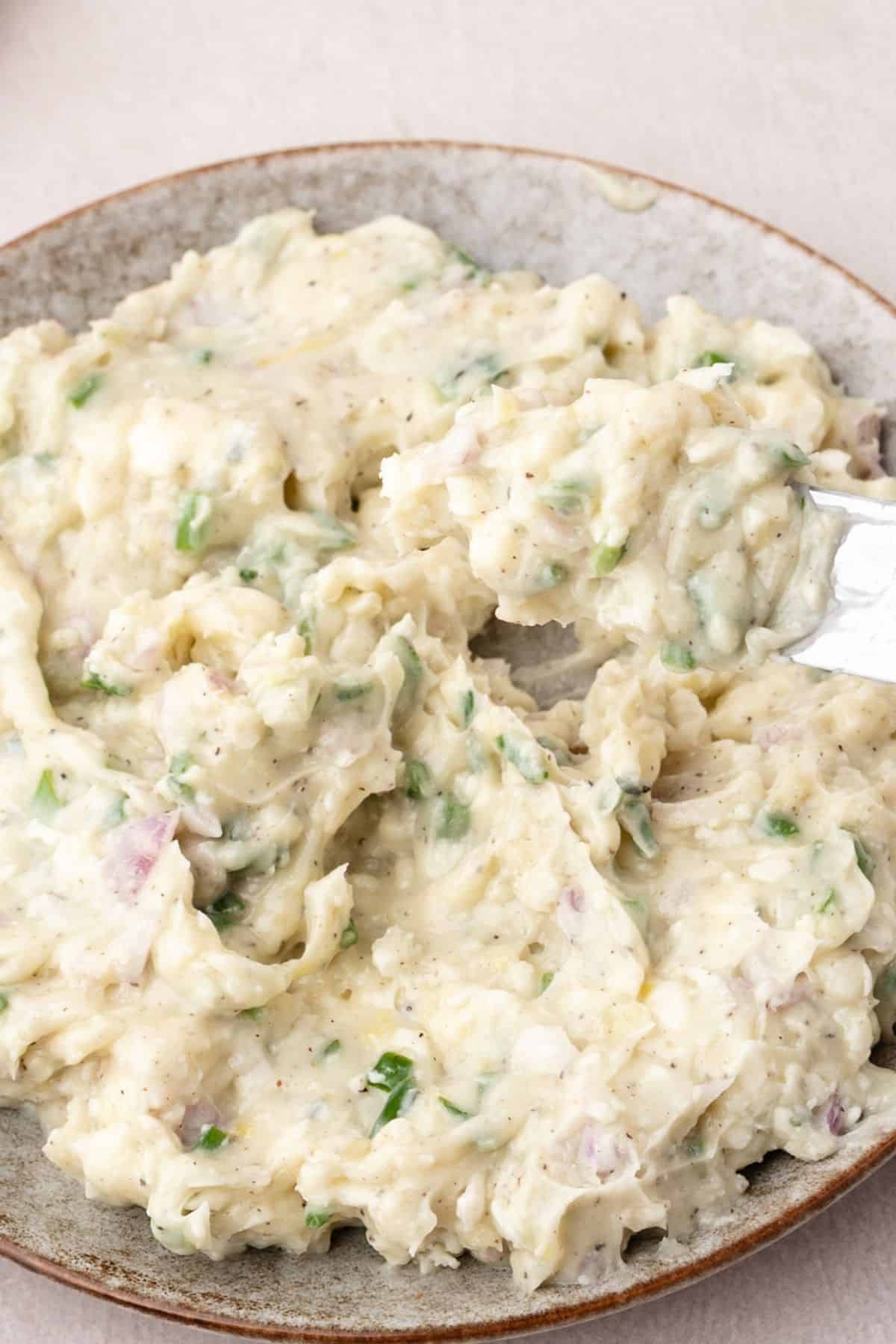 Homemade blue cheese compound butter in a bowl