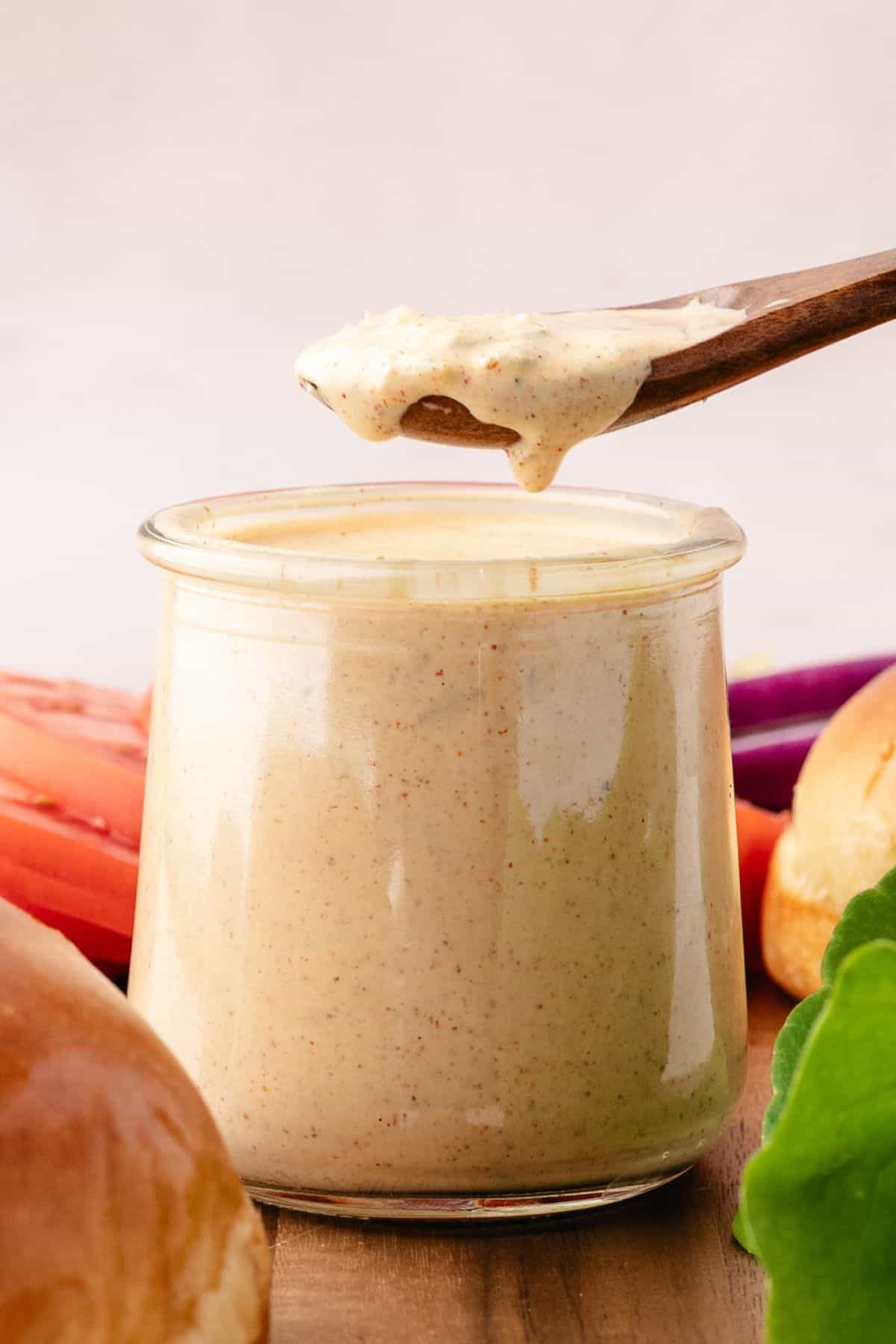 Smooth and creamy homemade burger sauce for burgers