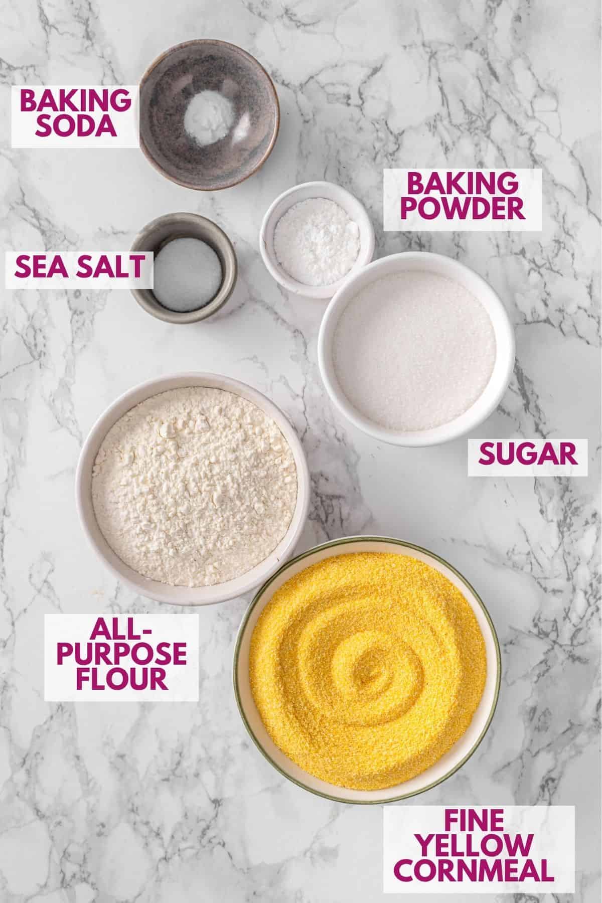 ingredients to make cornbread mix