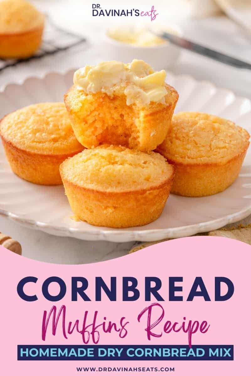 Cornbread muffins Jiffy mix fresh from the oven and golden brown